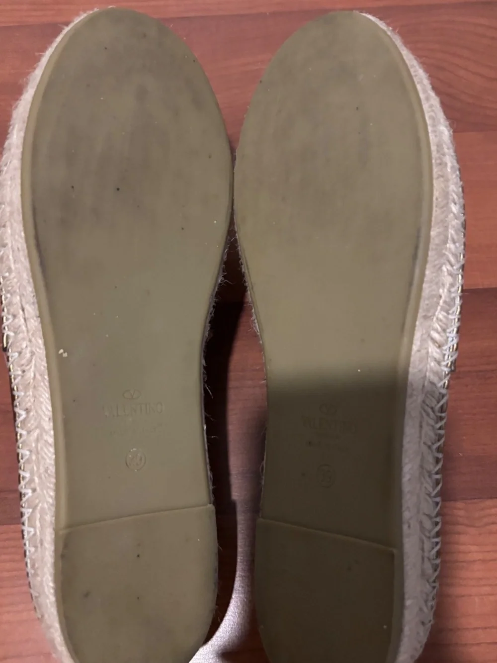 Valentino Garavani VLogo metallic leather espadrilles